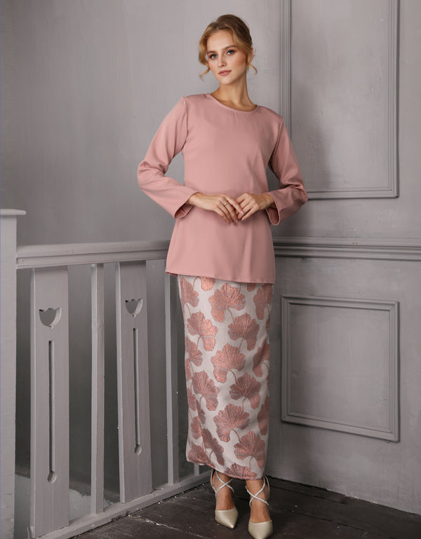BAJU KURUNG MODEN MINI GEETA (DUSTY PINK)